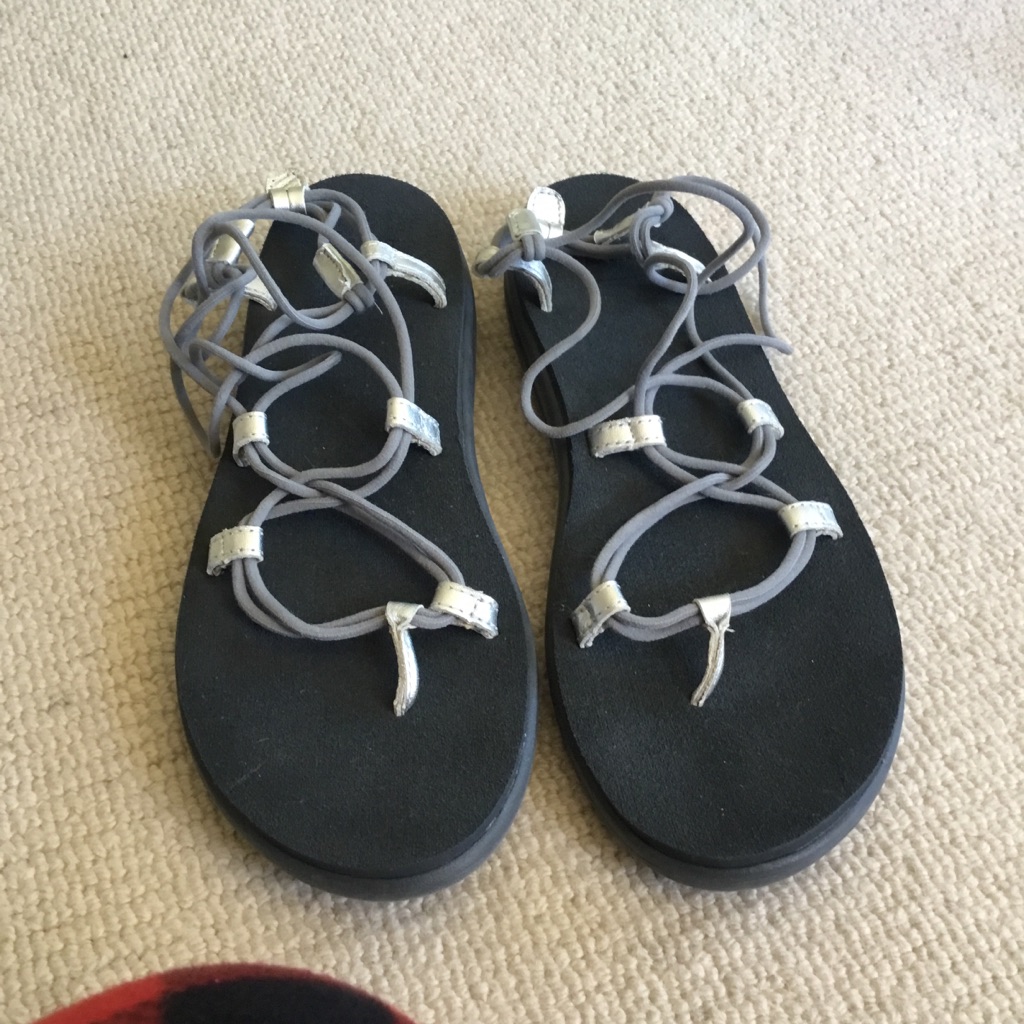 Teva Black Sandals With Gray Straps